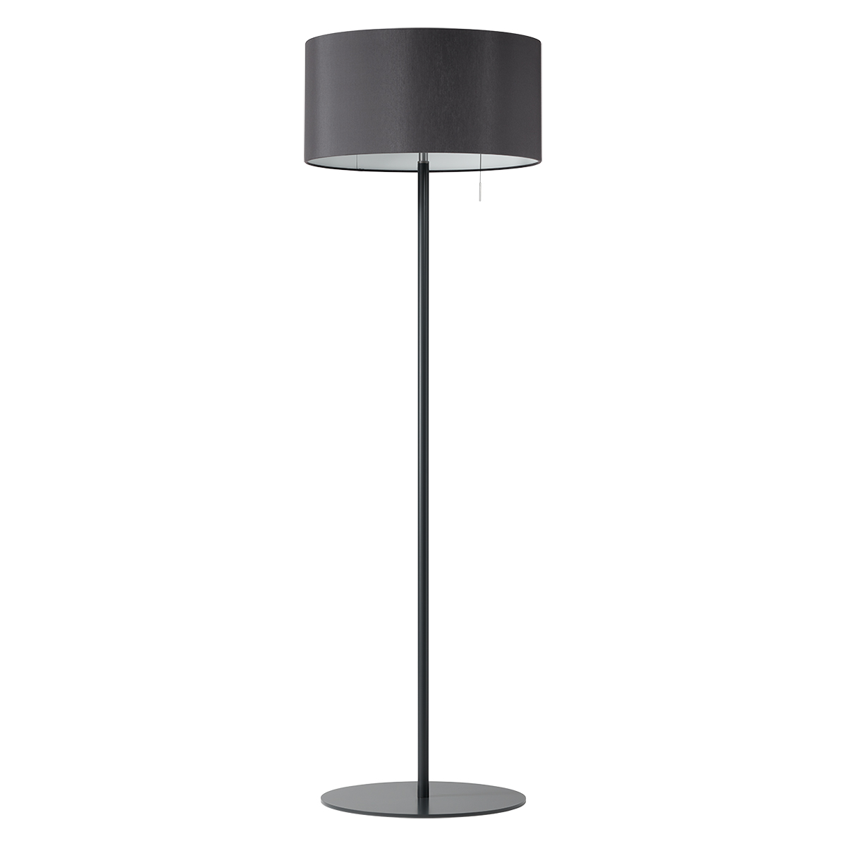 Lampadaire Vivaa Free Metal, 45 W, 3000 K, socle en métal, abat-jour tissu anthracite