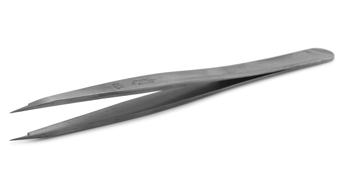 Dumont brucelles, Forme 10B, Acier au carbone, 120 mm