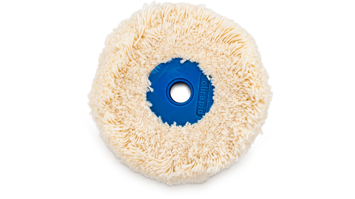 Brosse circulaire coton Ø 60 mm épaisseur 18 mm - centre plastique