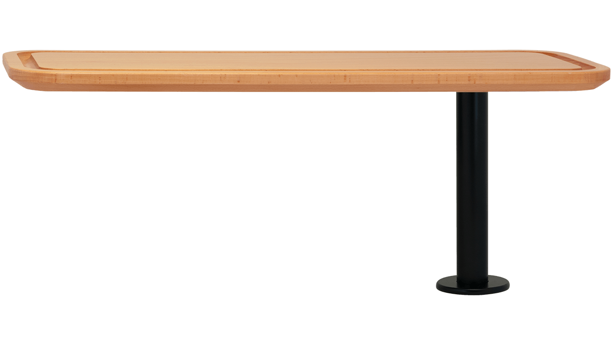 Tablette, flottant, 55 x 20 cm, hauteur 20 cm, hêtre, équipement en option pour Ergolift 120 cm et 140 cm