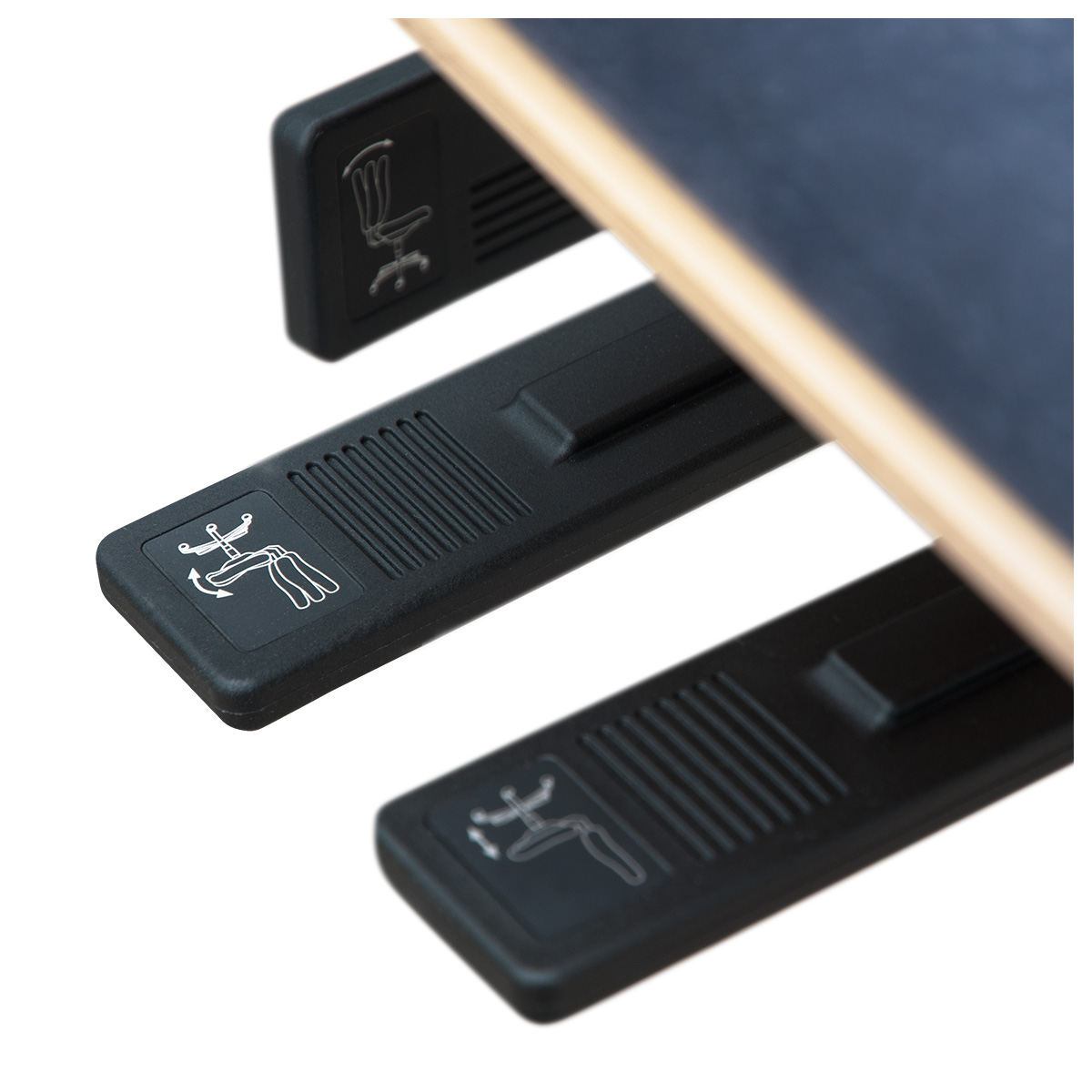 Dauphin chaise pivotante avec garniture en bois capitonné, hauteur d'assis 59-84 cm