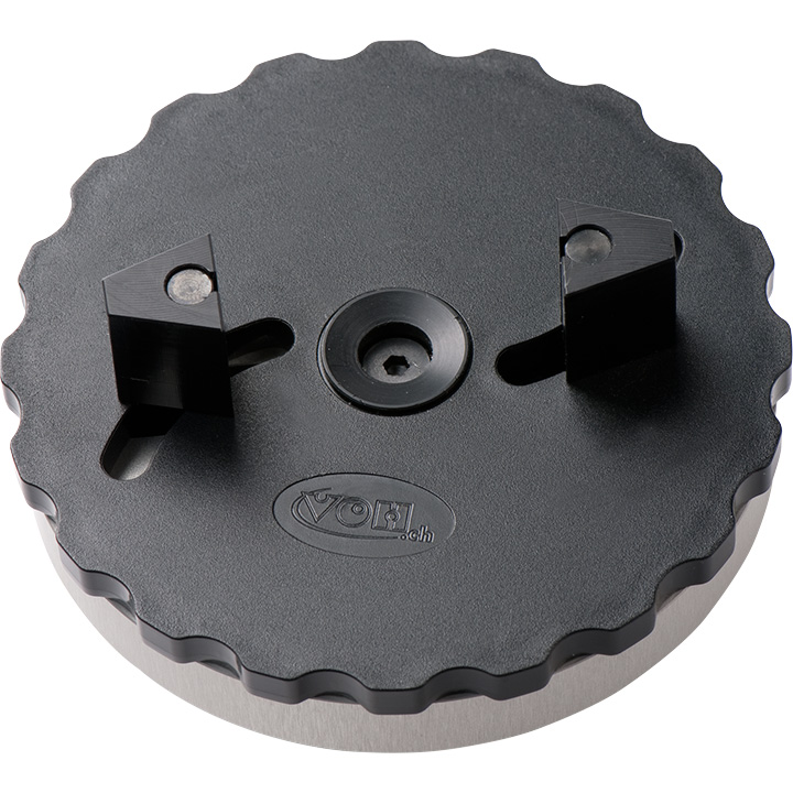 Backfix SAV Base universelle pour le vissage/dévissage des fonds de boîtes de montres, optimisée pour la presse à crémaillère avec alésages de Ø 12 mm