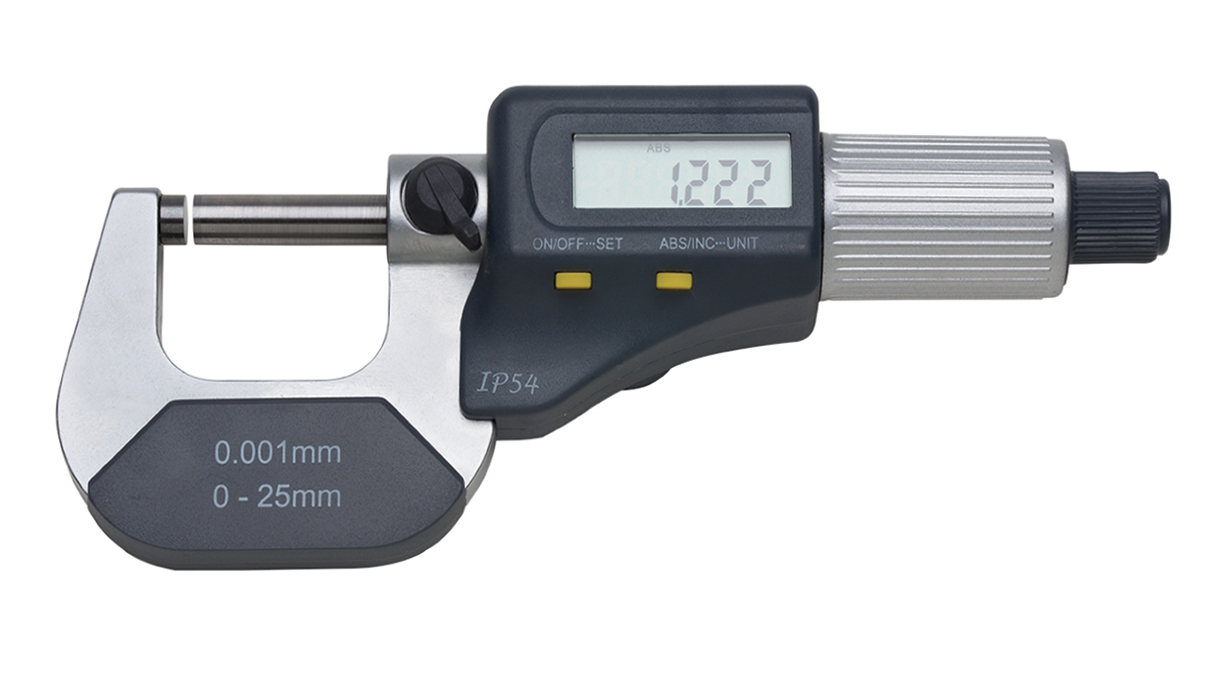 Micromètre numérique IP 54, plage de mesure 0 – 25 mm