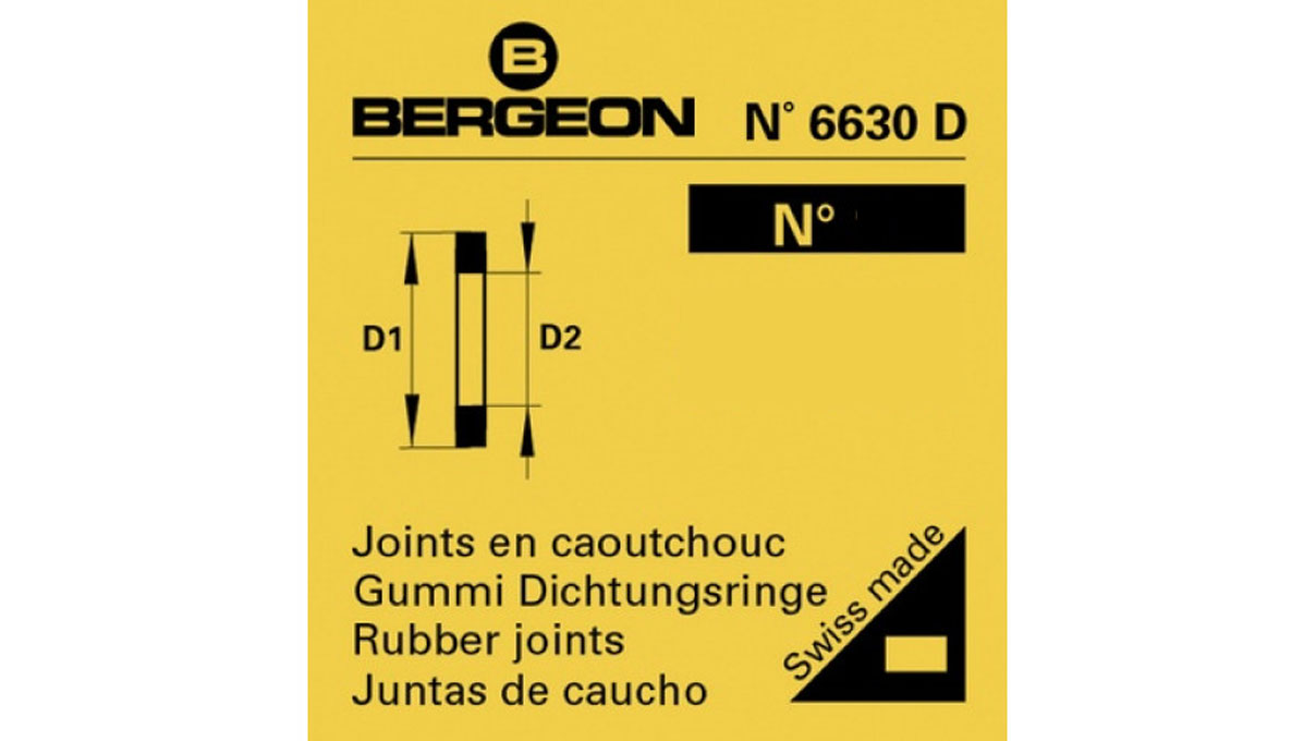 Bergeon 6630-D No 60, Dichtungen, Ø 37 / 35 mm, Dicke 0,5 mm
