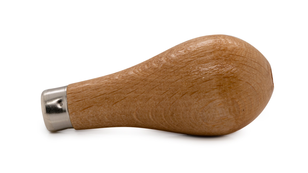 Manche de burin, laqué, en forme de poire,Ø 28 mm, longueur 64 mm