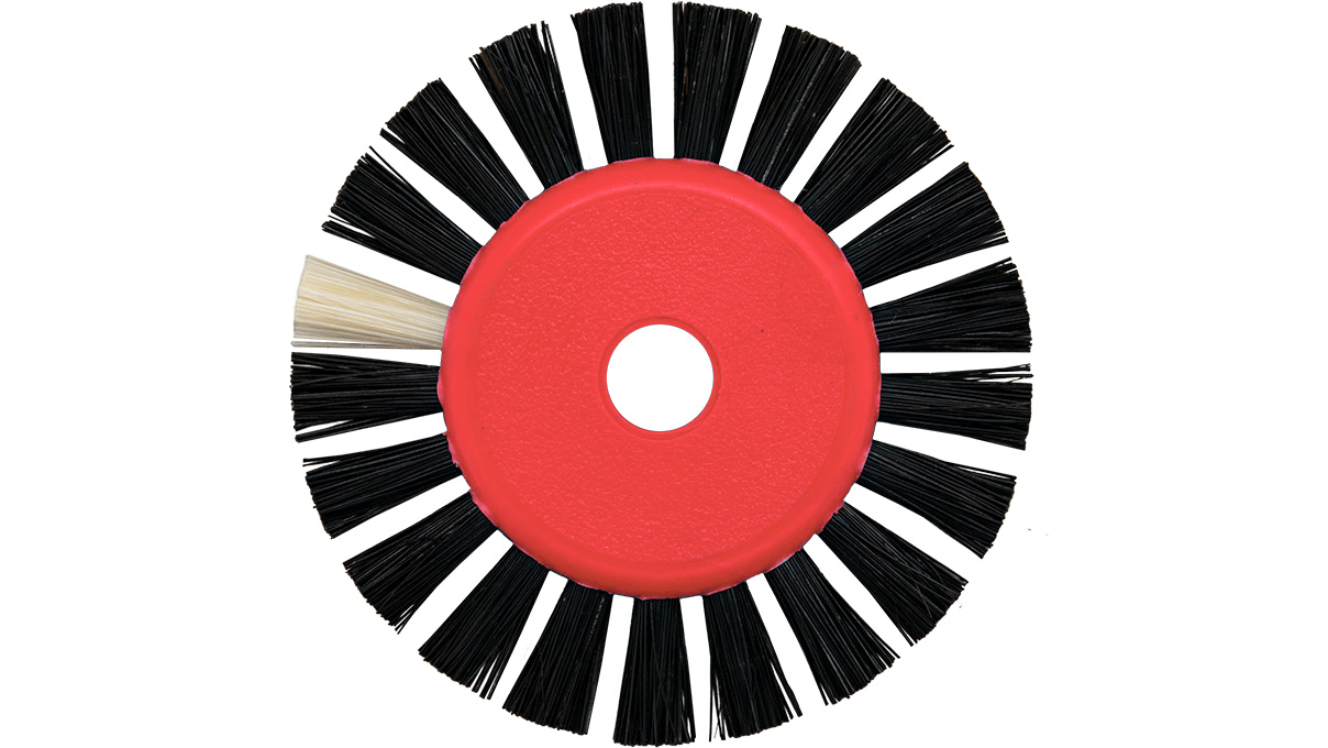 Brosse circulaire, poils noirs Chungking, 1 rangé, plat, Ø 44 mm, avec noyau en plastique