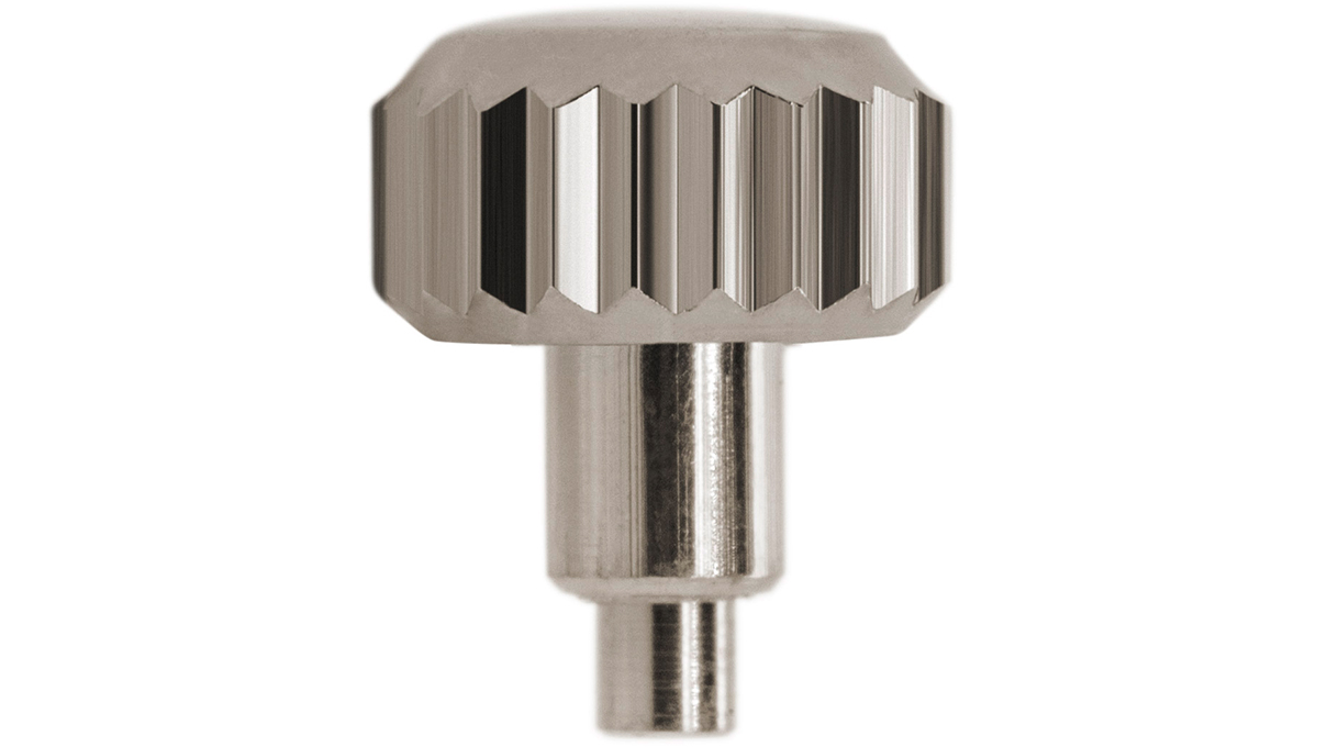 Couronne à vis, PBRX, acier inoxydable avec tubus/joint, Ø 6,3, tubus 2,9, filetage 0,9, étanche