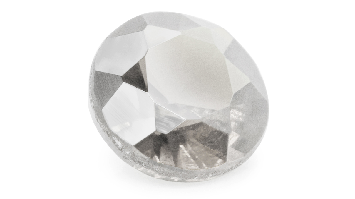 Saphir, blanc, rond, taillé en diamant, Ø 3 mm