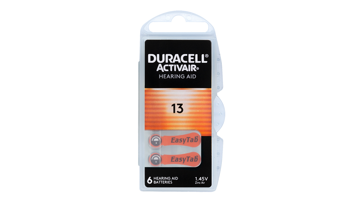 Duracell Activair Pack 6 piles auditives Zinc Air No. 13, Blister