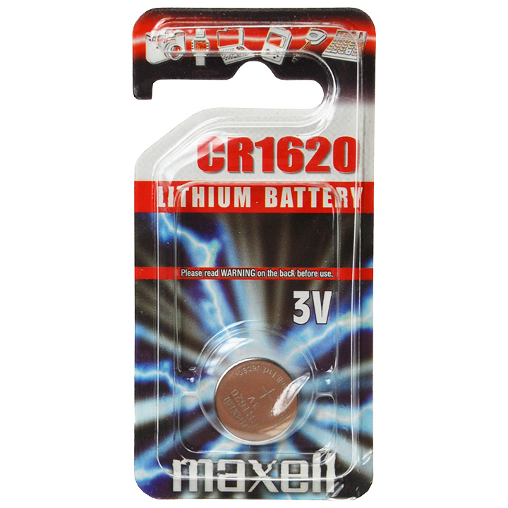 Maxell Pile lithium CR 1620 emballage en blister