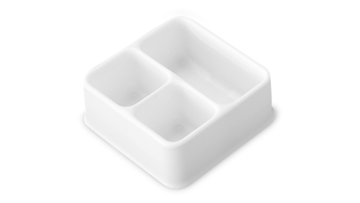 Insert en plastique pour boîte d'assortiment N° 207584, 3 compartiments