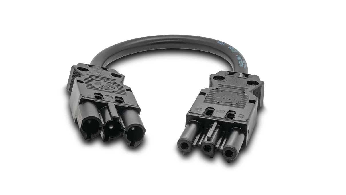 Geräteverlängerung mit Wieland GST18/3 Stecksystem, 0,3 m