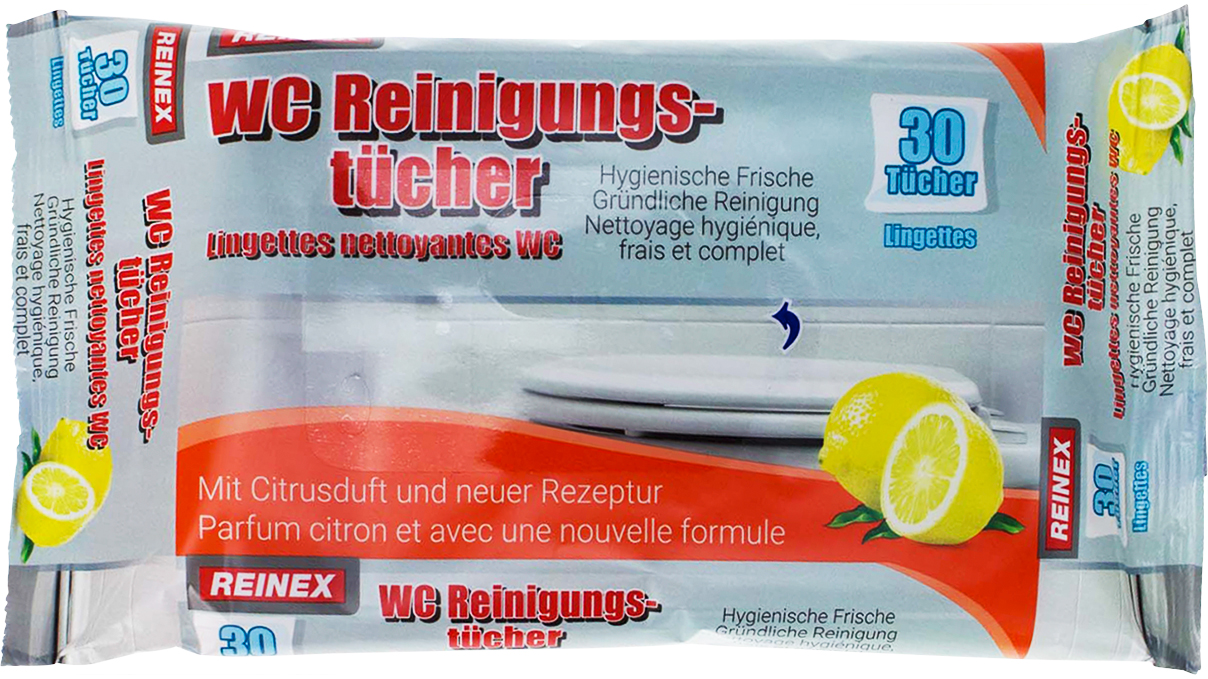 Reinex lingettes nettoyantes humides pour toilettes