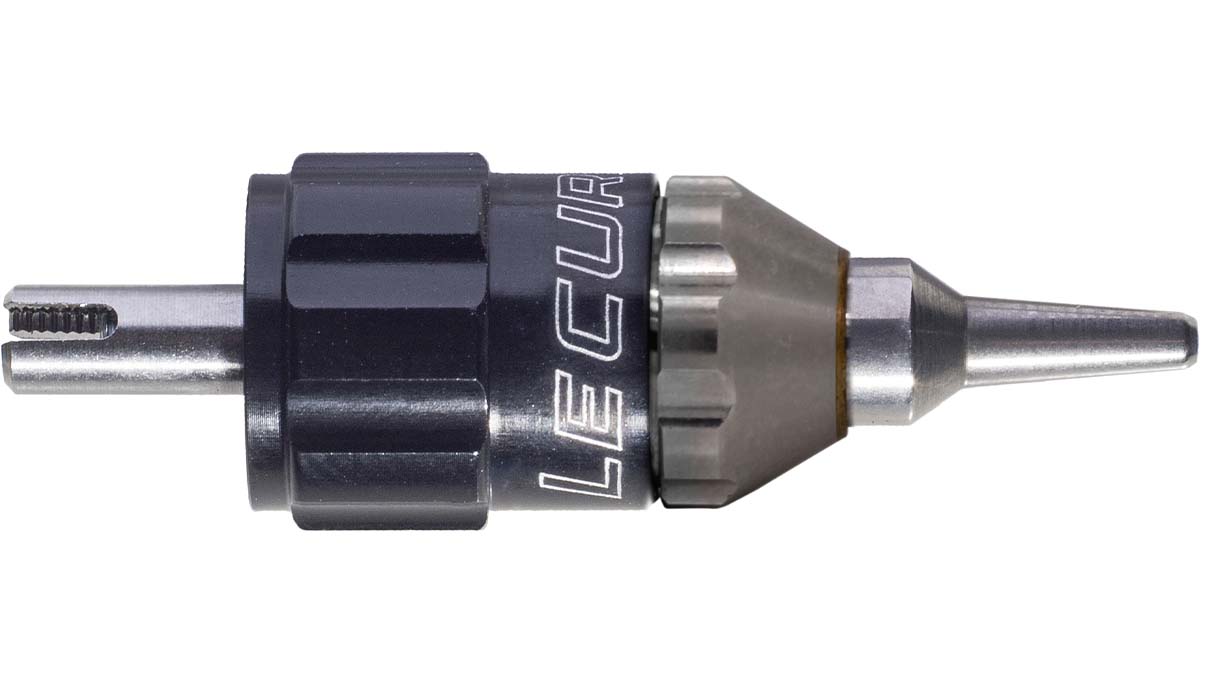 Lecureux tête de tournevis Screw-On, réglable, Ø 1,2 mm, noir, avec porte-mèche