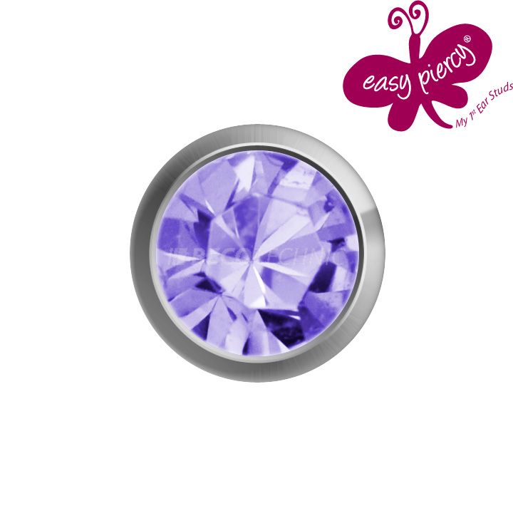 Easy Piercy Comfort 1 paire de boutons d'oreilles, Ø 3,95 mm, titane, imitation alexandrite