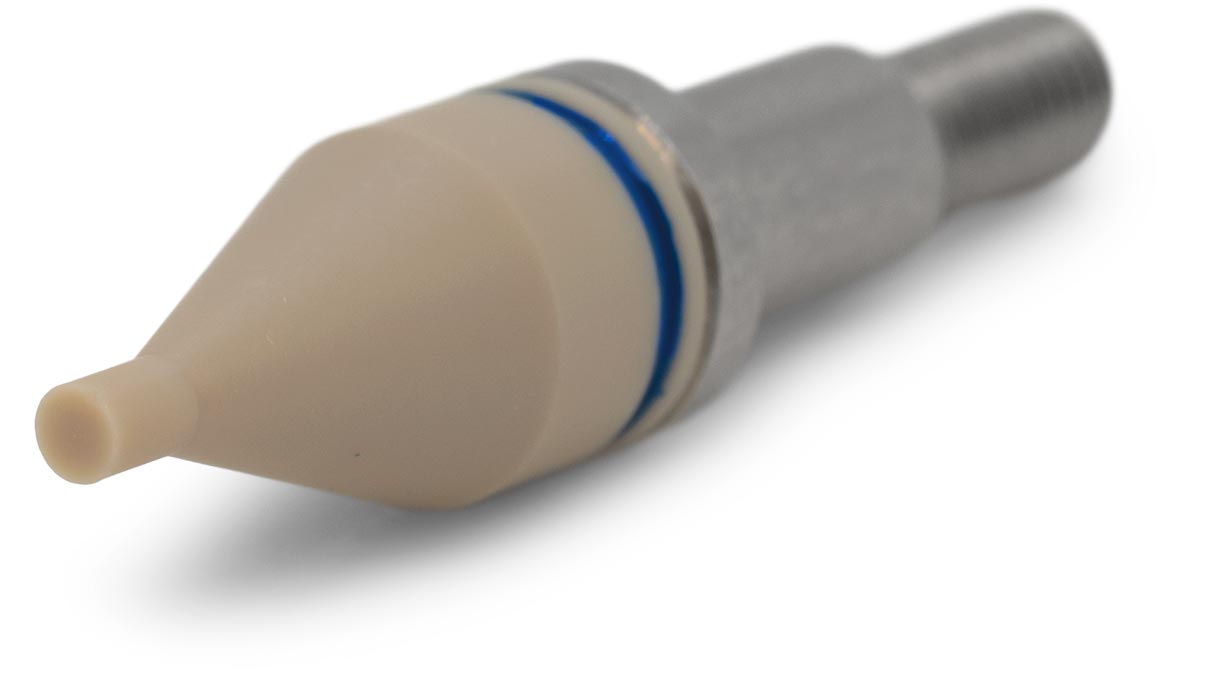 Bergeon 6935-TPL150 Einsatz, blau, ungebohrt,  ØA 1.5 mm, für Peek-Zeiger