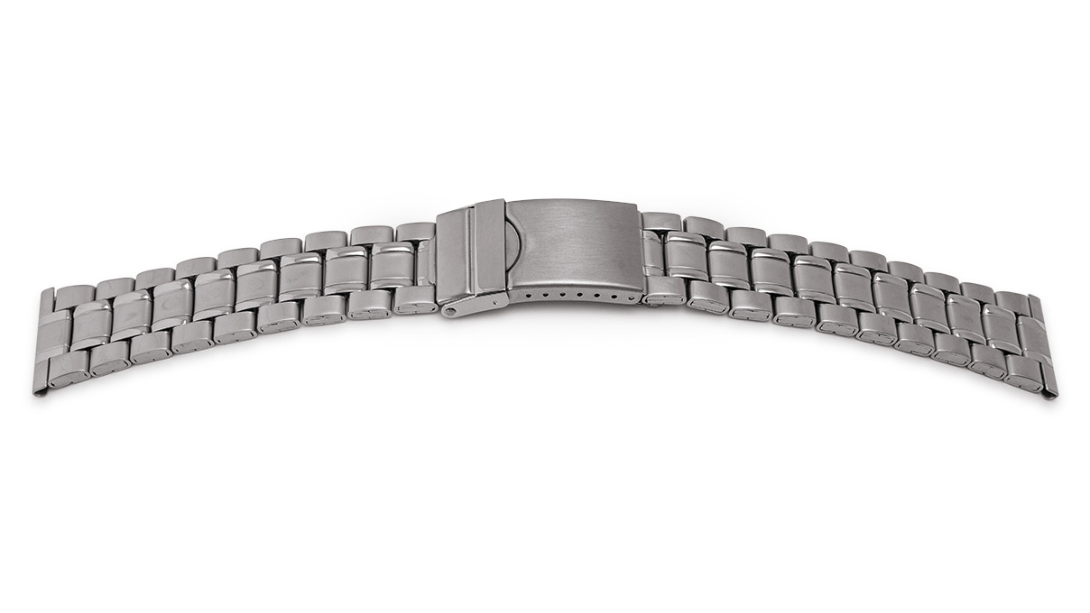 Bracelet en métal acier inox, satiné/poli, poli, extra long, extrémités 20-22 mm, largeur 18-20 mm