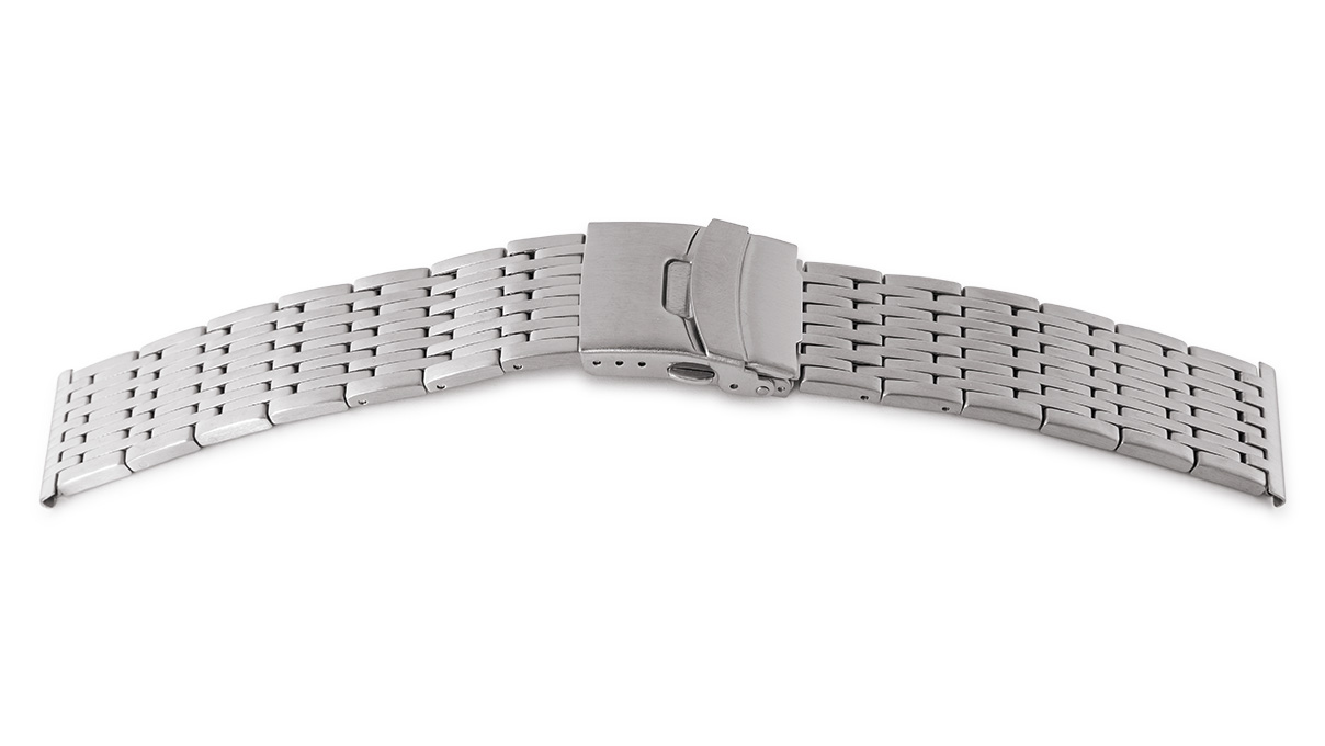 Bracelet de montre Elegance, acier inoxydable, largeur 22 mm, cornes 24 mm, longueur 180 mm
