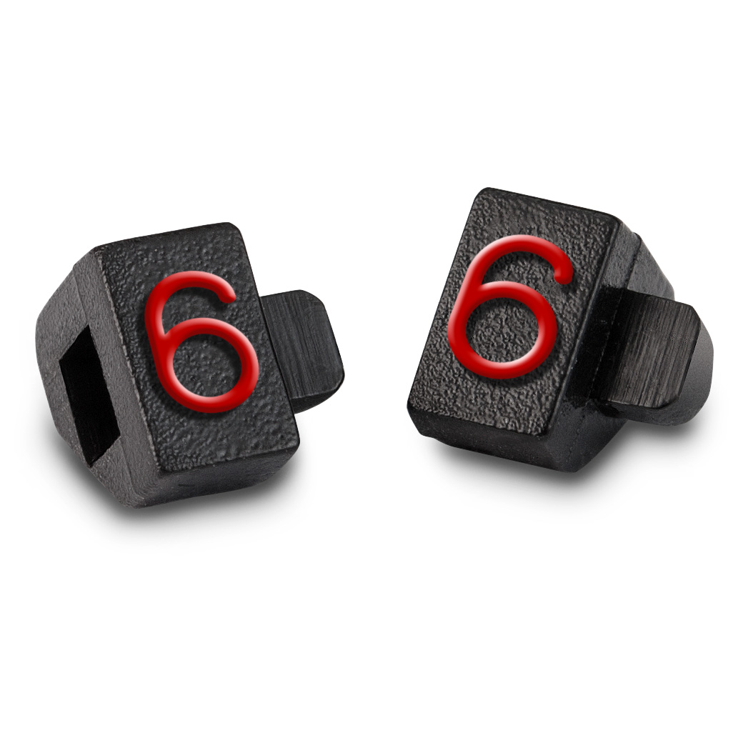 Étiquette de prix imprimé avec : "6", Noir, Rouge, 100 pièces