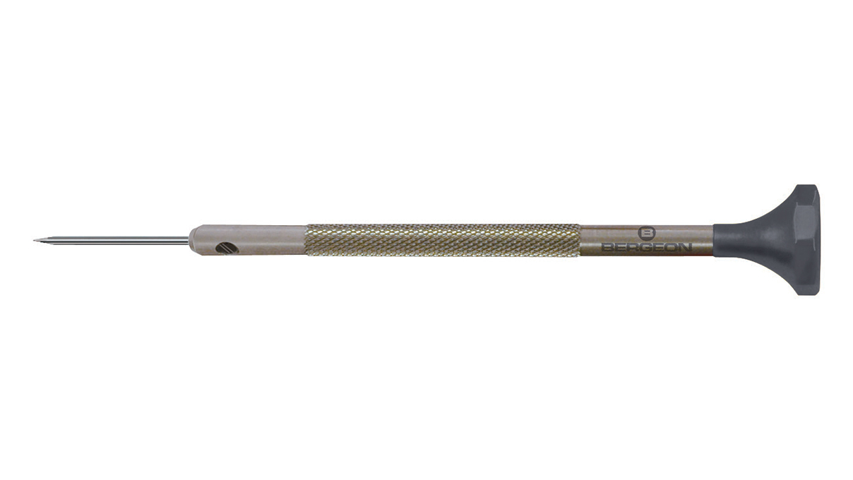 Bergeon 30081-110 Tournevis acier inox, Ø 1,1 mm, gris, tête ergonomique en matière synthétique POM
autolubrifiant