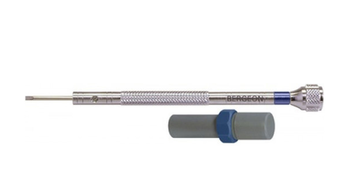 Bergeon 30080-K tournevis, mèche 2,5 mm, 2 mèches de rechange, bleu