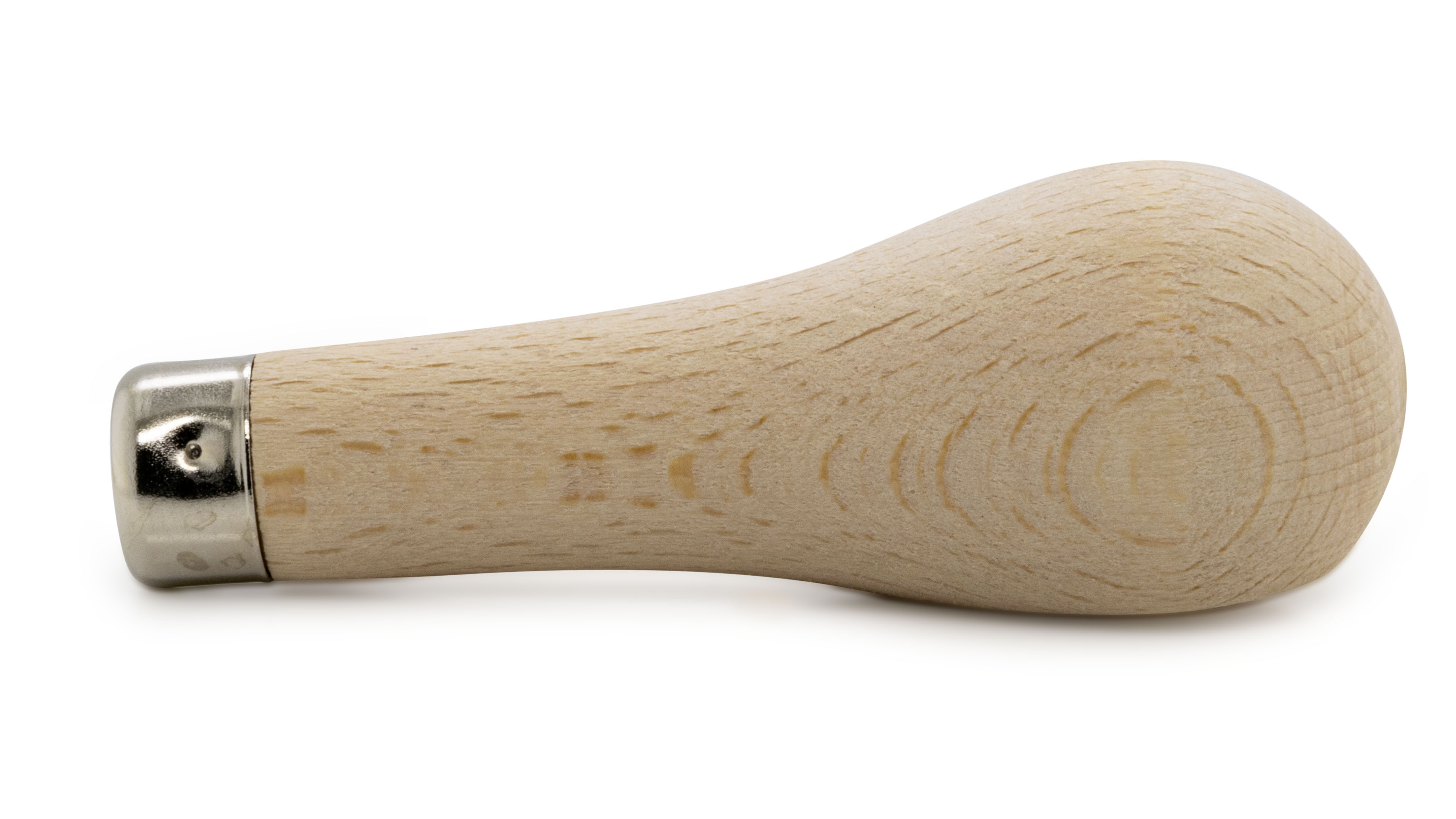 Manche de burin, laqué, en forme de poire aplatie, Ø 28 mm, longueur 76 mm