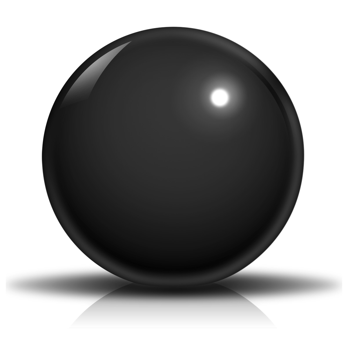 Decorative Sphere, large, high gloss finish, black, LxWxD ca. 12,5 x 12,5 x 9,5 cm