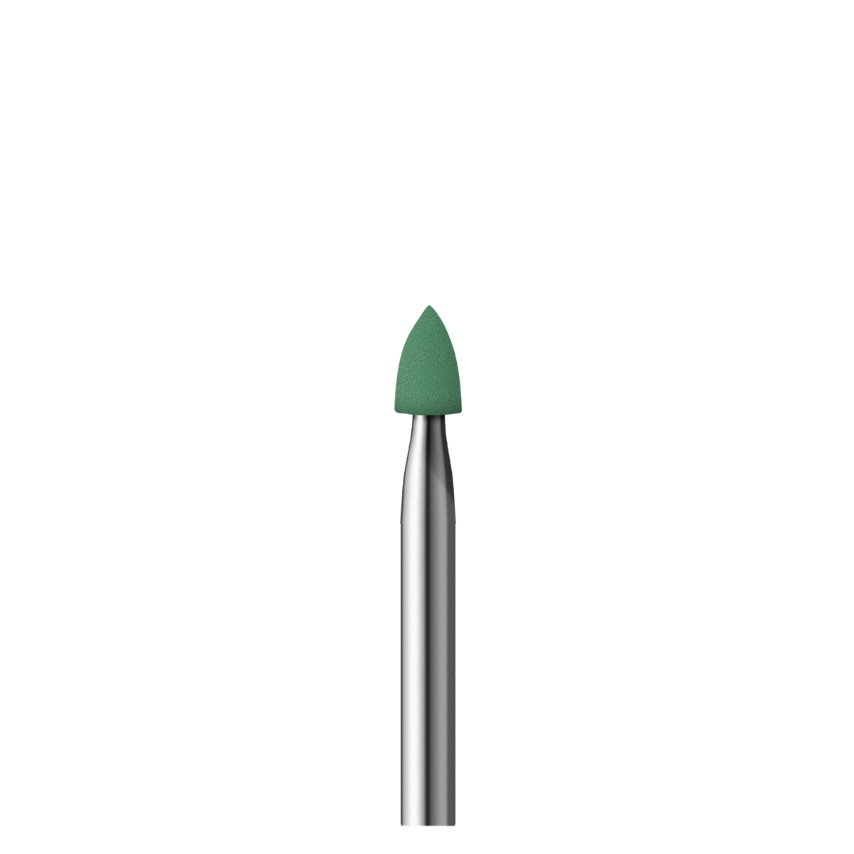 Polissoir Alphaflex, vert, pointe, Ø 3 x 6 mm, grain fin, tige HP