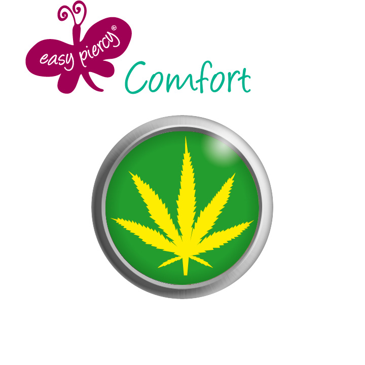 Easy Piercy Comfort 1 paire de boutons d'oreilles Ø 5,5 mm, blanc,  Chanvre