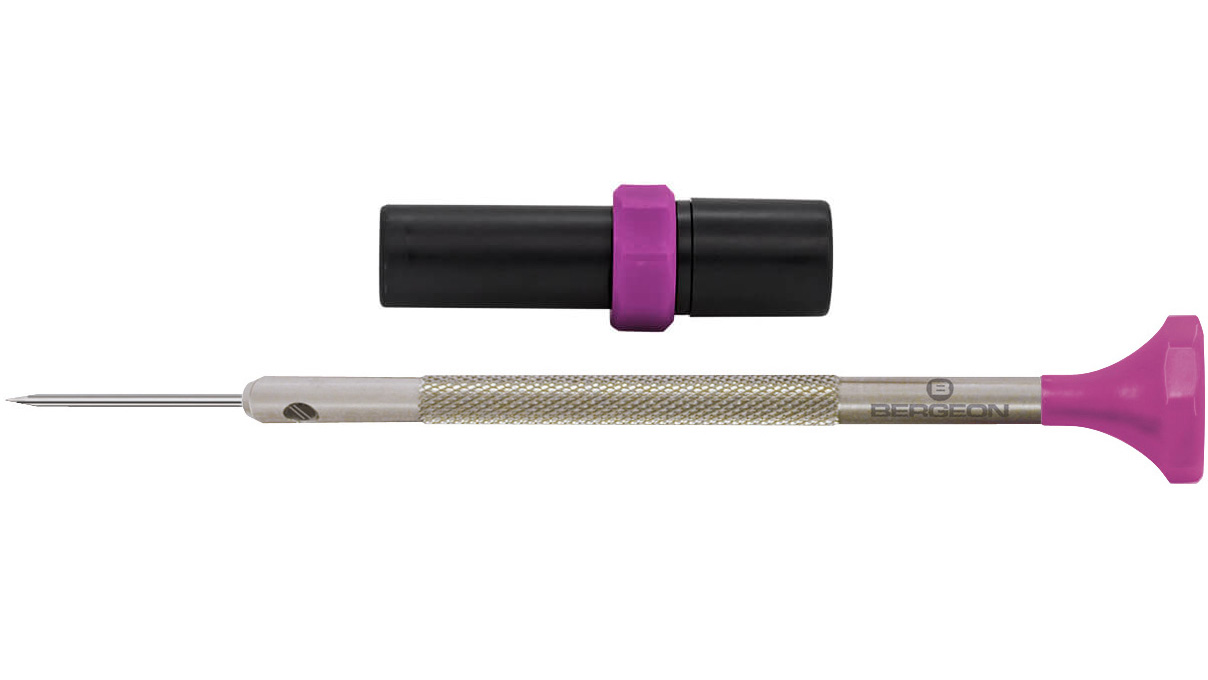 Bergeon 30081-AT-160 tournevis, mèche 1,6 mm, violet, 2 mèches de rechange