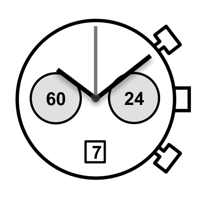 Mvt. Miyota 0S21 13 1/2''' DATE6 SC CHRONO 2EYES Quartz (399 | SR927W)