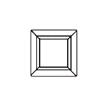 Grenat, rouge, carré, 3 x 3 mm