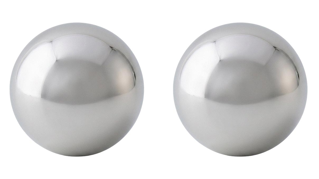 QPP puces d'oreilles A3, boule Ø 4 mm, inox blanc, 1 paire