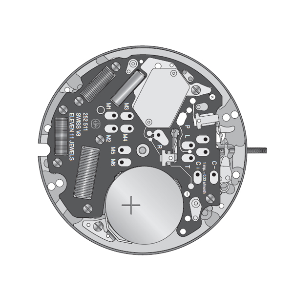 Mvt. ETA 252.511 H2 11 1/2''' DATE3 SC CLD Quartz (399 | SR927W)