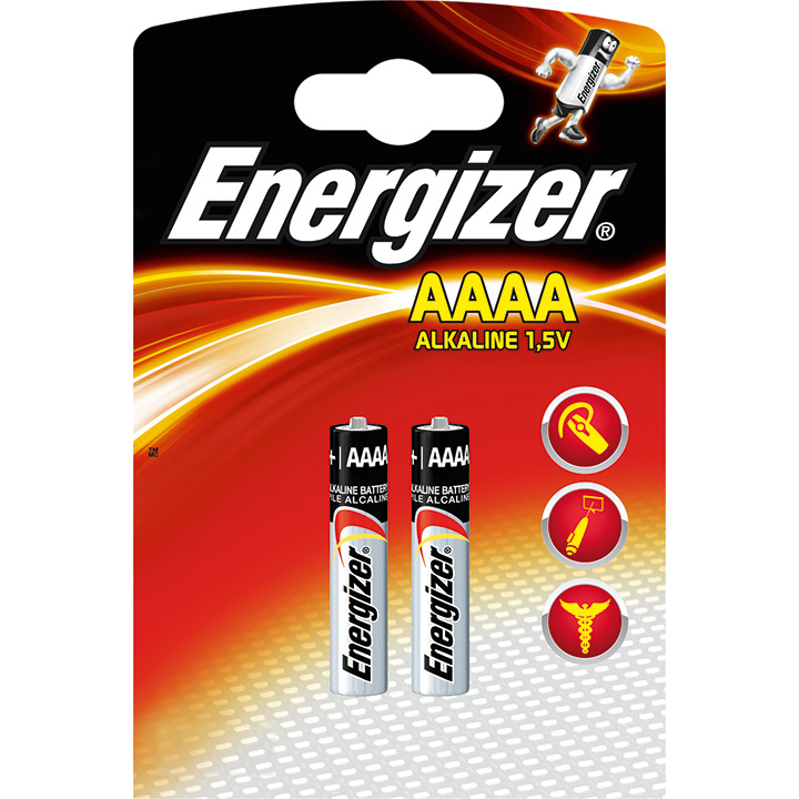 Energizer deux piles 1,5 volt Alkaline LR61/AAAA/E96