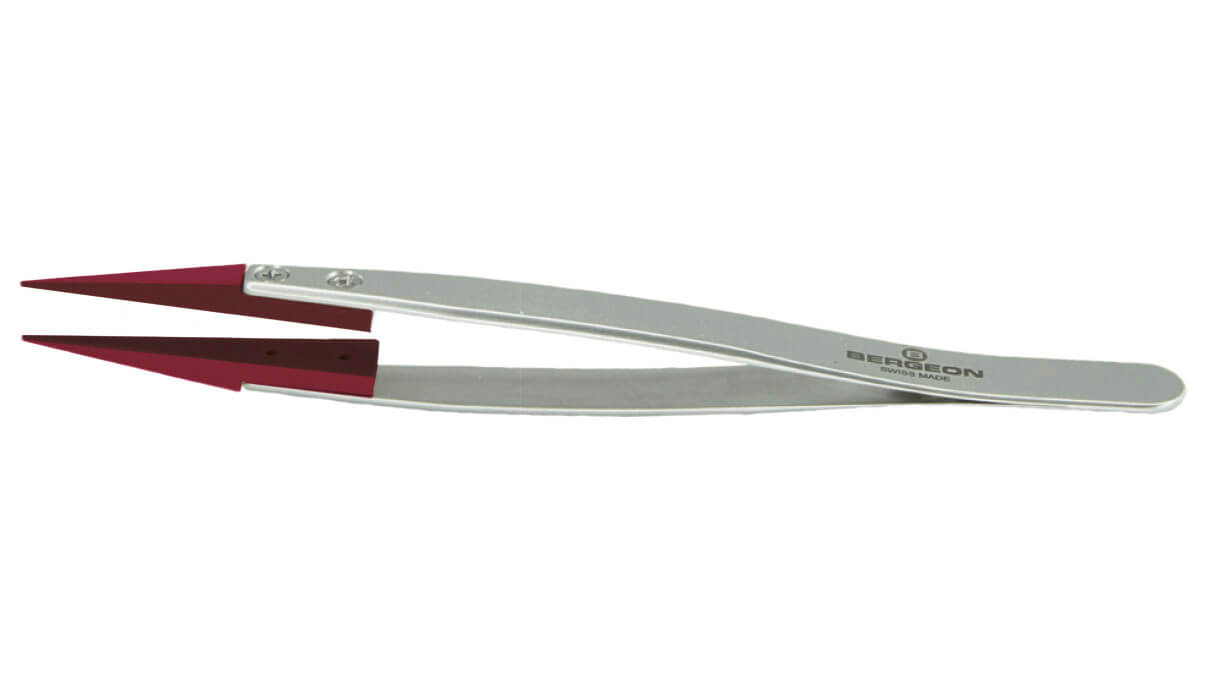 Bergeon 6571-GAL-3 brucelles, forme 3, pointes en galalithe