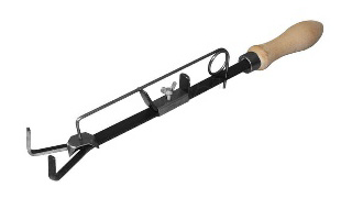 Lampert Louche de coulée avec manche en bois et support à vis réglable