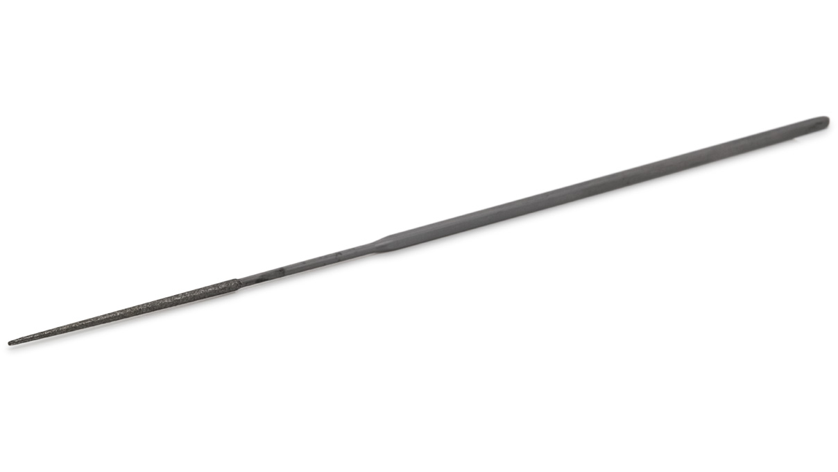 Lime diamantée d’aiguille, ronde, grain D 46, revêtement 70 mm, longueur 140 mm