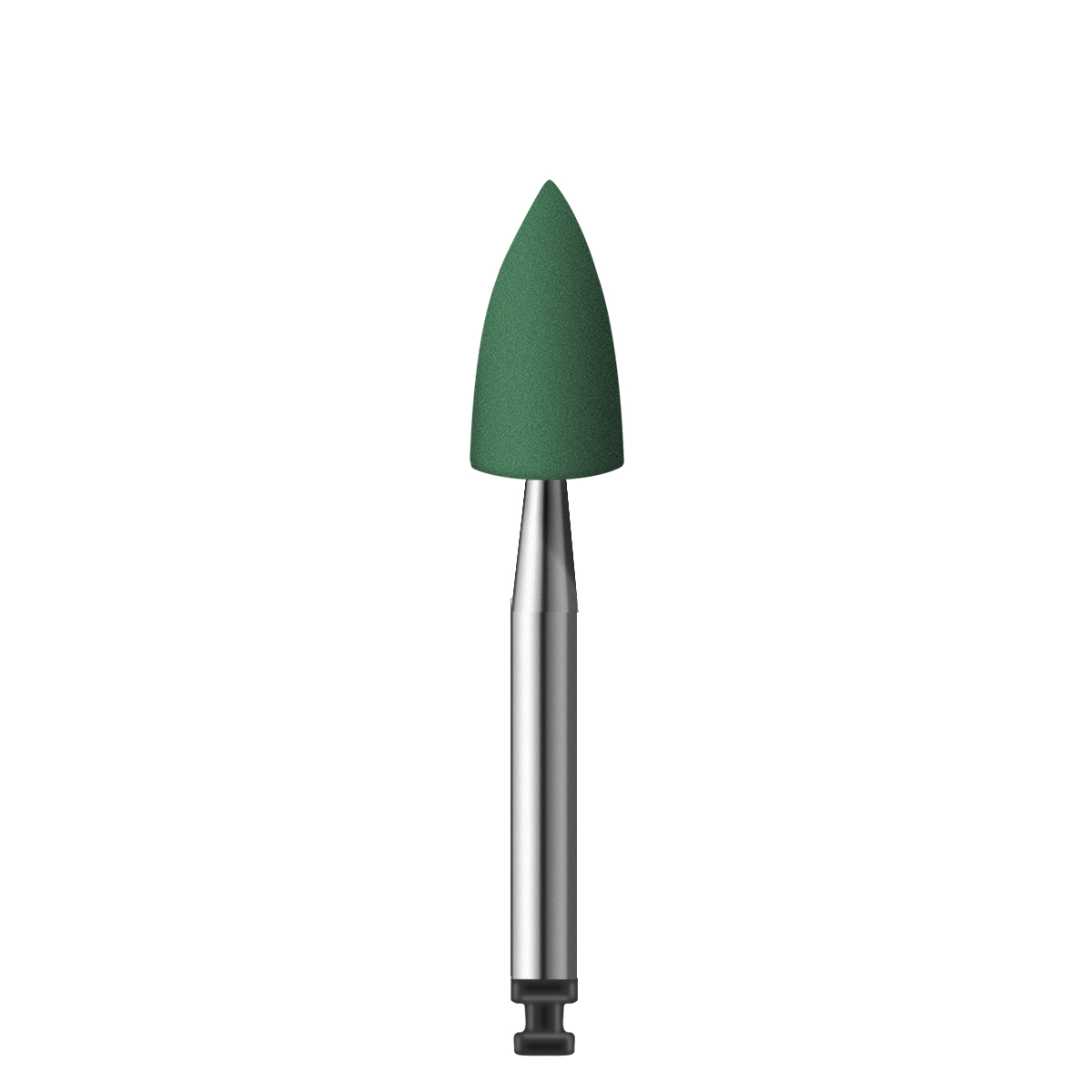 Polissoir Alphaflex, vert, pointe, Ø 5 x 10 mm, grain fin, tige RA
