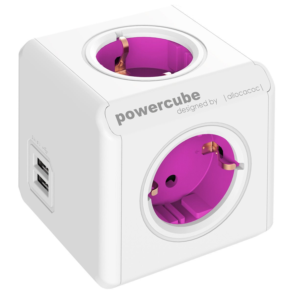 PowerCube ReWirable USB multifonctionnelle, 4 prises, 2 prises USB, 3 prises de voyage UK, USA, AUS