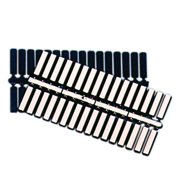 Jeu de 32 poutres 16 mm, jaune