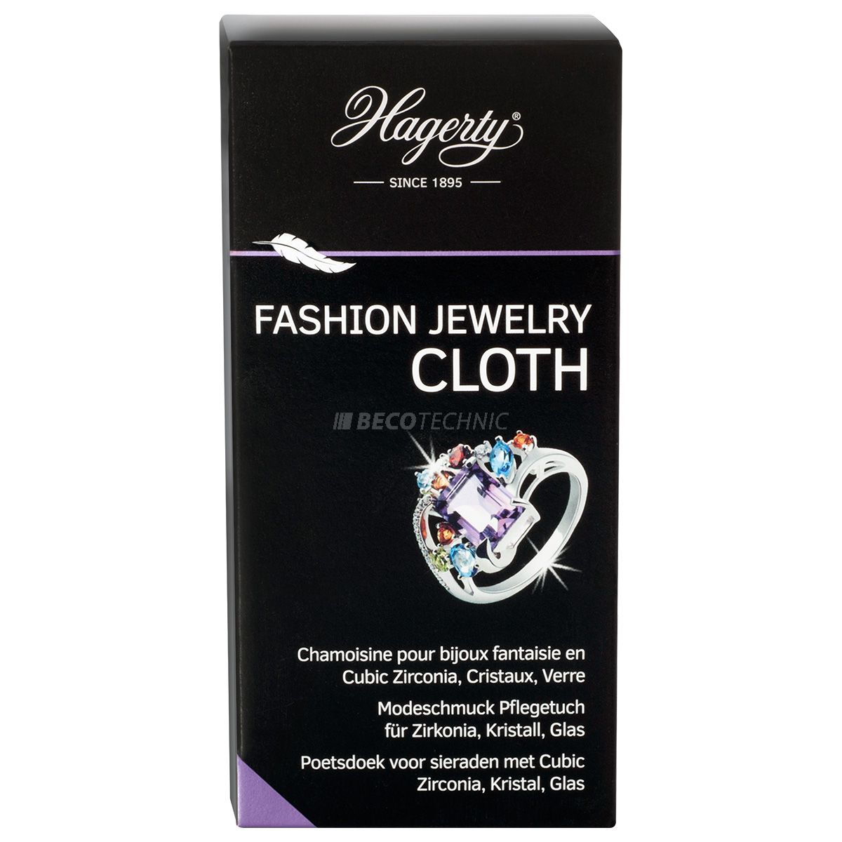 Hagerty Fashion Jewelry Cloth, chiffon d'entretien pour bijoux fantaisie, 36 x 30 cm