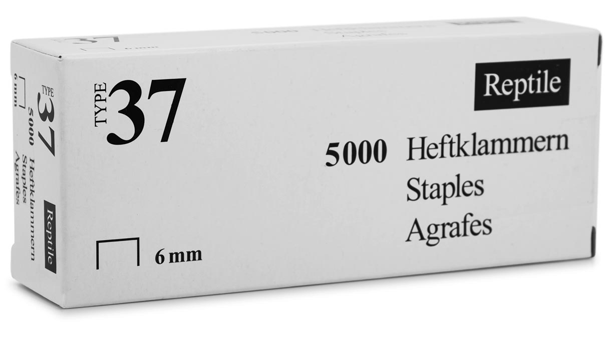 Reptile N° 37 agrafes en fil fin, longueur 6 mm, 5000 pièces