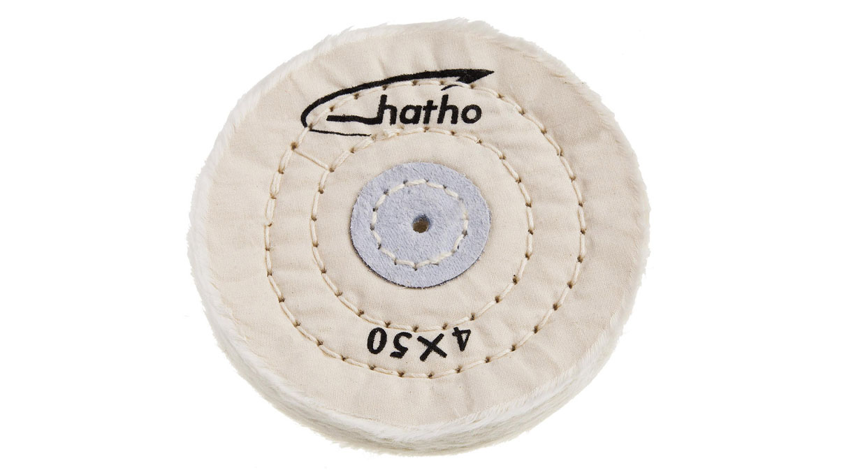 Hatho disque à polir Mira, coton, naturel, Ø 100 x 13 mm, cousu