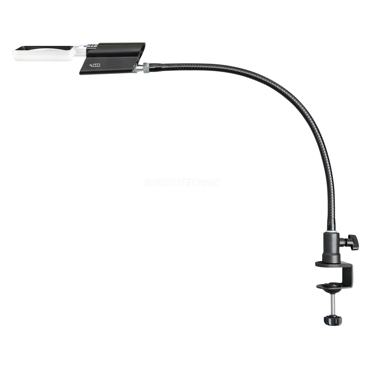 Support Eschenbach mobase avec col de cygne et pince de table, pour mobilux LED