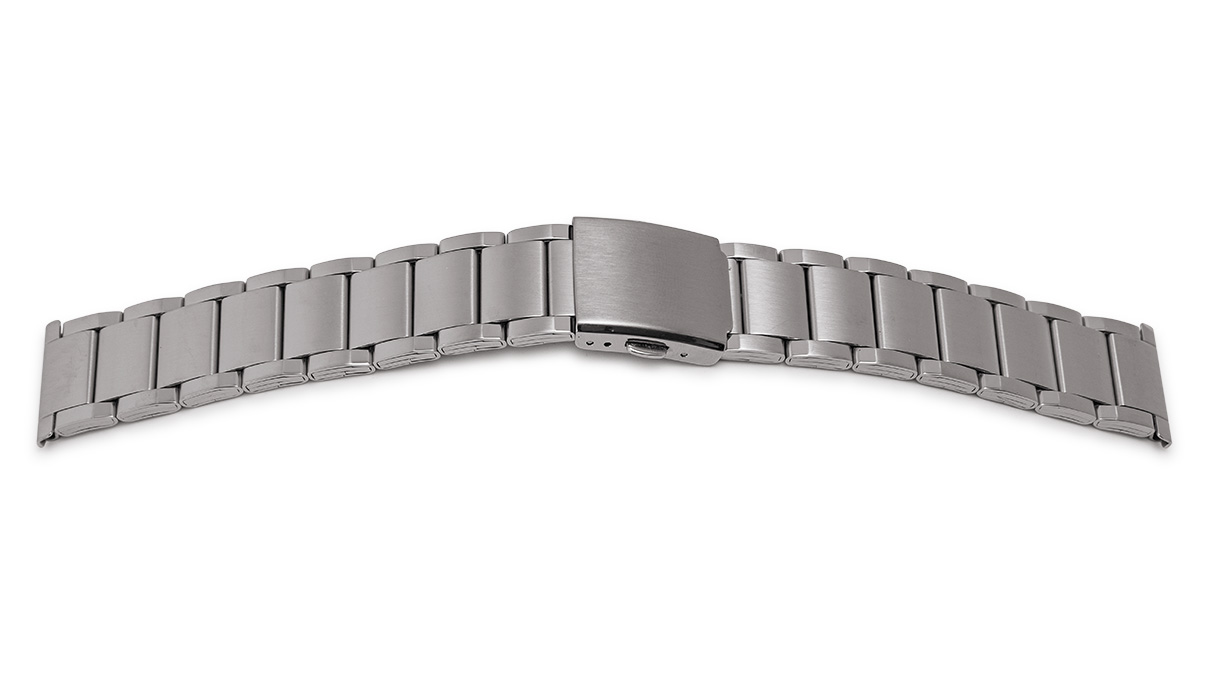 Bracelet de montre Sport, acier inoxydable, largeur 20 mm, cornes 22 mm, longueur 180 mm