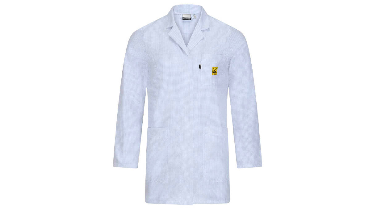 Blouse de travail ESD, modèle WLW-175, manches longues, blouse courte pour femme, taille S