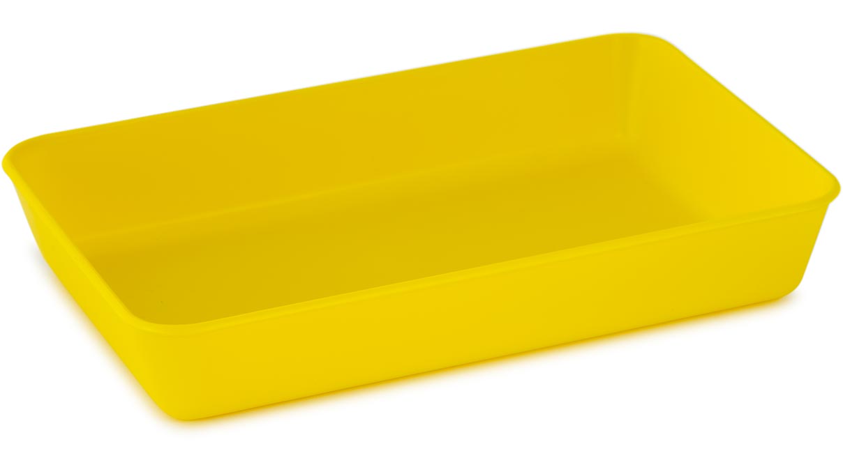 Bac empilable et bac de travail, 175 x 100 x 34 mm, jaune