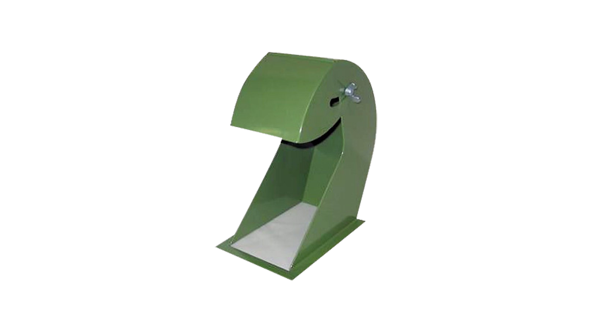 Capot de protection droit thermolaqué vert pour tour à polir Vitax V1 Hauteur : 30 cm Largeur intérieure : 12 cm