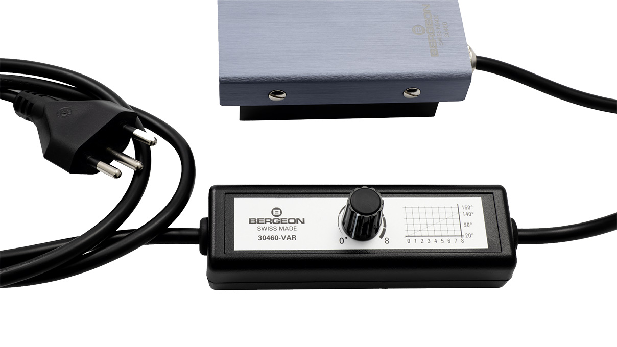 Bergeon 30460-VAR-230 Plaque chauffante avec thermostat, température réglable de 20 à 140 °C